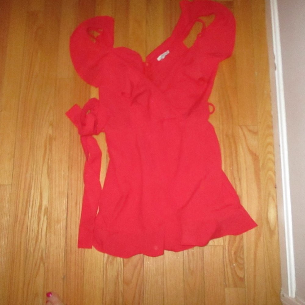charolette russe small red romper new without tags